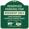 Signmission Parking Lot Reserved Parking for Residents Only Unauthorized Vehicles Towed Away Wit, G-1818-23417 A-DES-G-1818-23417 - alternate 1